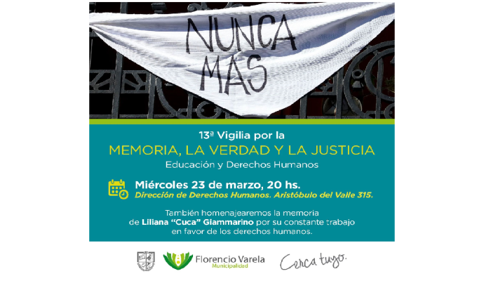 Actividades durante la Semana de la Memoria, la Verdad y la Justicia